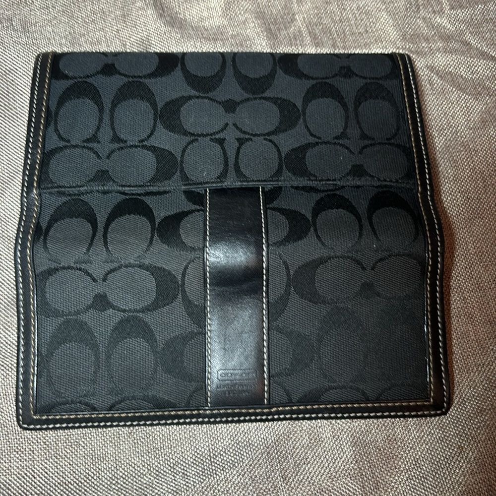 Coach Signature Jacquard & Leather Credit Card Wallet - Picture 11 of 11